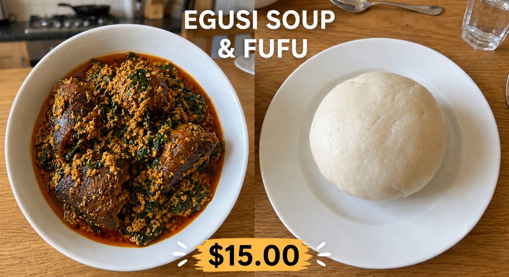 Egusi soup with swallow